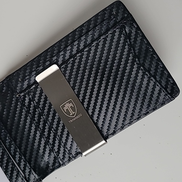 Men's black Wallet with money clip NWOT - Picture 4 of 7